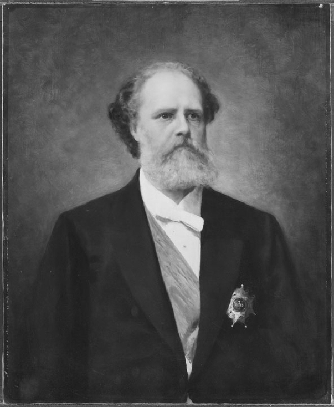 Johan Gustaf Nils Samuel Åkerhielm, 1833-1900, friherre, statsminister, gift med grevinnan Ebba Aurora Ulrika Gyldenstolpe