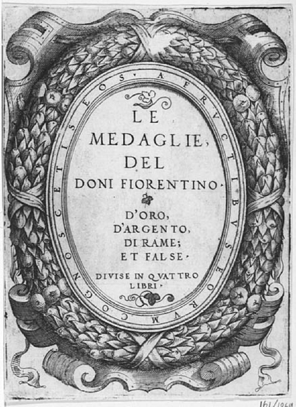 Titelblad. Ur "Le Medaglie del Doni Fiorentino"