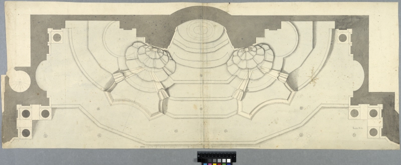 Project for a Cascade in the Gardens of Versailles. Plan