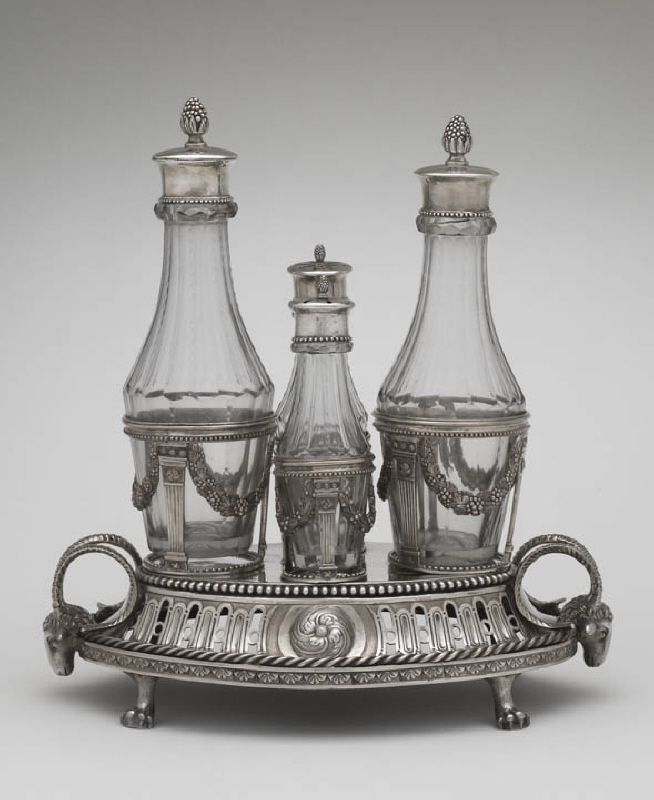 Bottle stand with four bottles, Gustavian style
