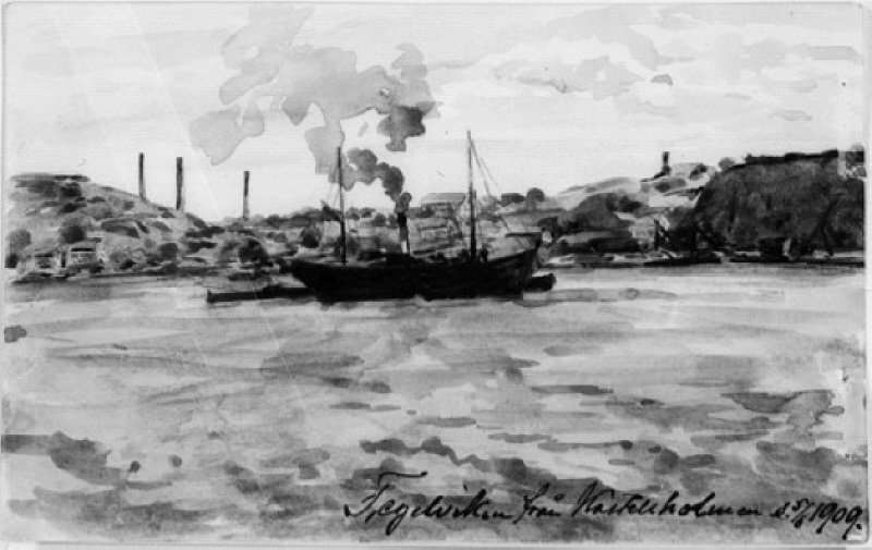 Tegelviken från Kastellholmen den 5 juni 1909