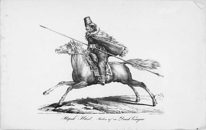 "Rysk häst. riden af en Donsk Cosaque"