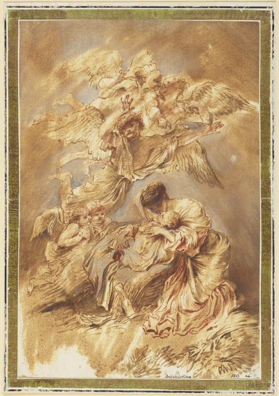 Angels Adoring the Child in the Arms of the Virgin