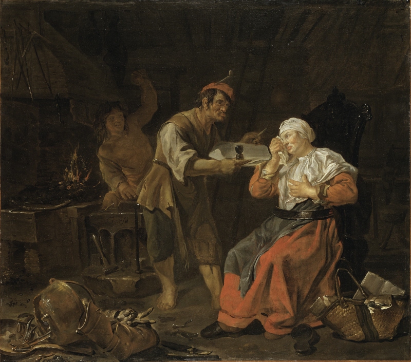 Weeping Woman in a Blacksmith’s Shop