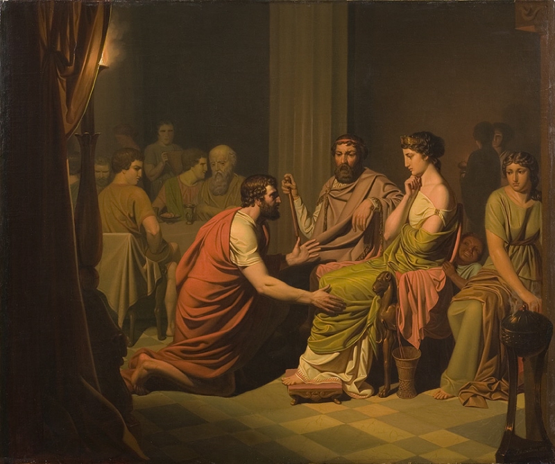 Odysseus inför Fajakernas konung Alkinoos