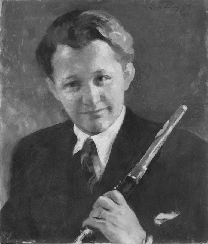 Carl Achatz, 1901-1974, flöjtist, professor, dirigent, gift med konstnären Eléna Michéew