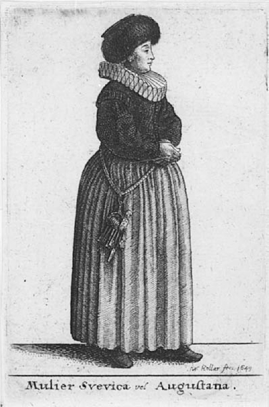 Kvinna från Scwaben eller Augsburg. Ett blad av102 ur Aula Veneris...