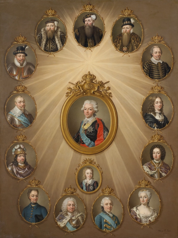 Regentlängd Gustav Vasa till Gustav III, ca 1787