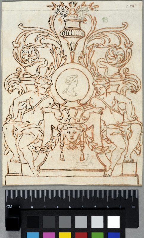 Decorative Panel with a Female Portrait Medallion