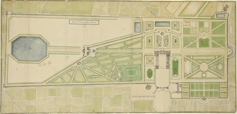 Sceaux, France: plan of the park and the chateau