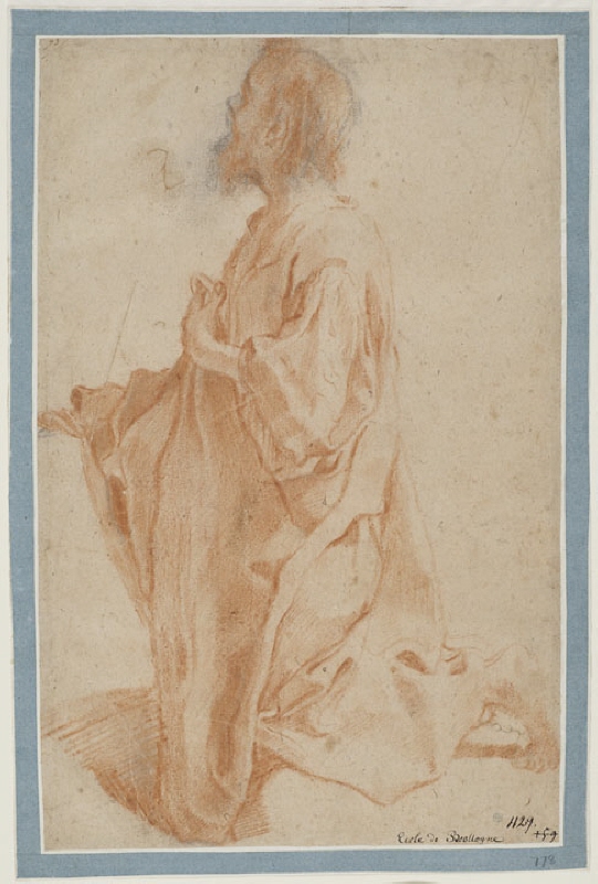 Kneeling Bearded Man in Long Robe