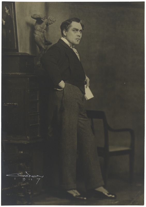 Anders de Wahl (1869-1956), actor, as Konrad Herbot in Der große Szene (Arthur Schnitzler), at Dramaten 1917