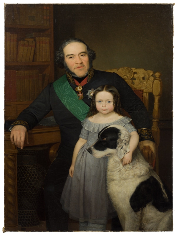 Antonio José da Silva Loureiro (1790-1848), portugisisk konsul i Stockholm, med sin dotter: Anna Mathilda Carolina LoureiroMed sin dotter: Anna Mathilda Carolina LoureiroAnna Mathilda Carolina Loureiro