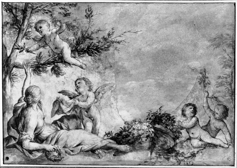 Summer. Preparatory study for ceiling in the Louvre, 1656