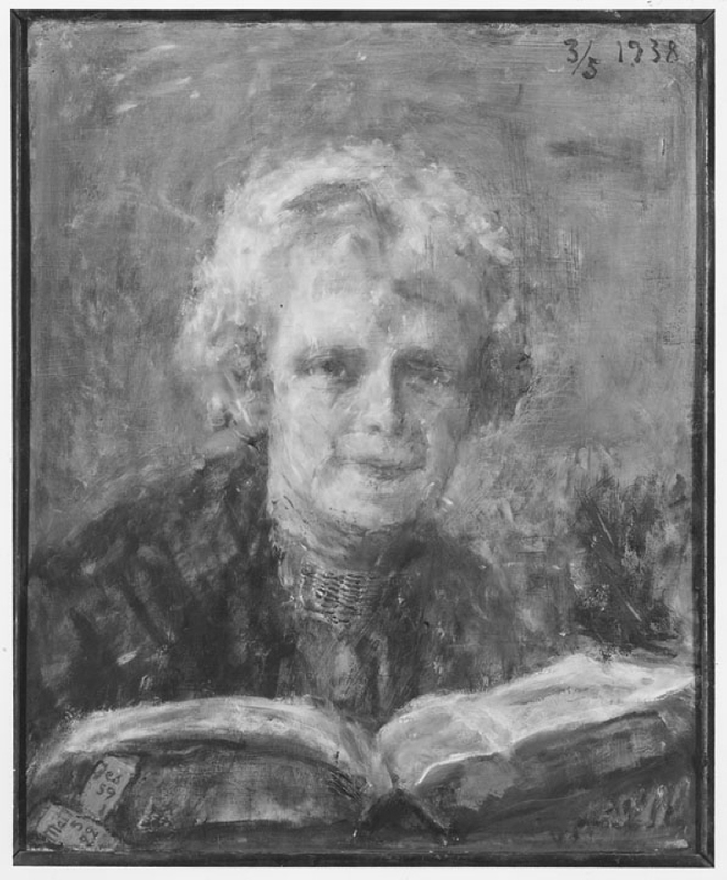Wilhelmina Bredberg, 1857-1943, konstnär, grafiker, gift med 1. registrator Vilhelm Swalin, 2. kansliråd Georg Carlson