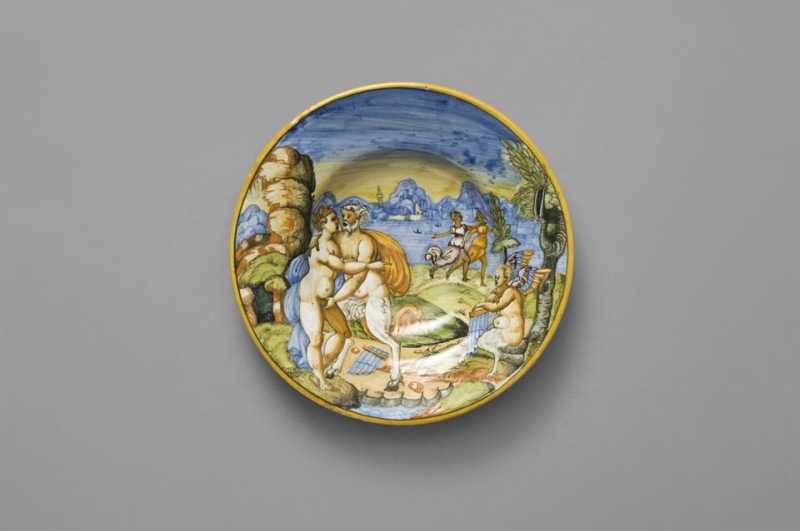Plate, the Love Games of a Satyr and a Nymph