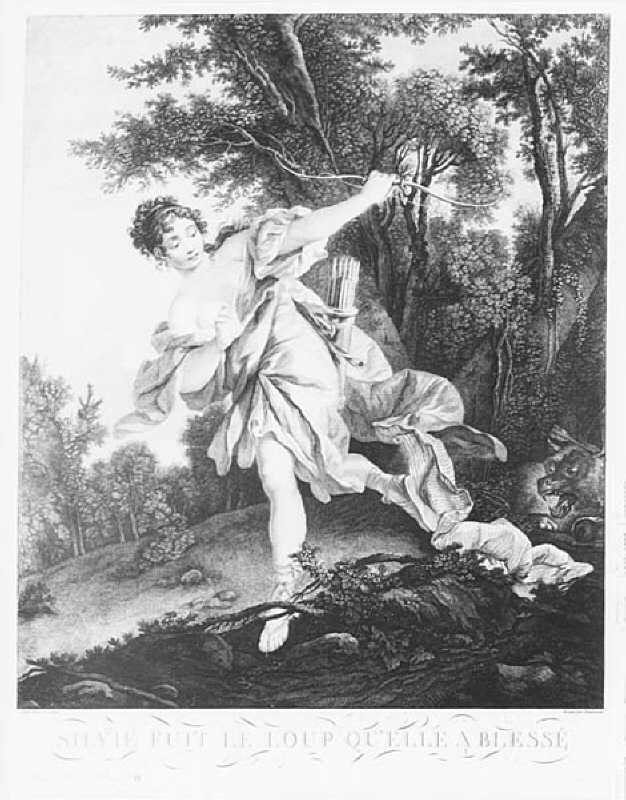"Silvie fuit le loup" Silvie flyr vargen. Herdedrama "Aminta av Torquato Tasso,1573