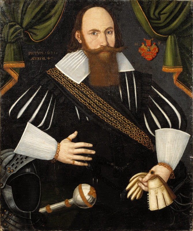 Henry Fleming (1584-1650) baron, Admiral, governor, married to 1. Ebba Eriksdotter Bååt, 2. Sigrid Kurtzel