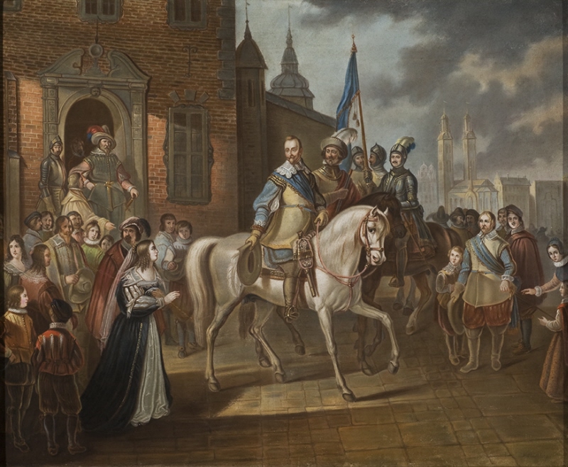 Gustav II Adolf of Sweden Bids Farewell to his Consort, Maria Eleonora i Erfurt.