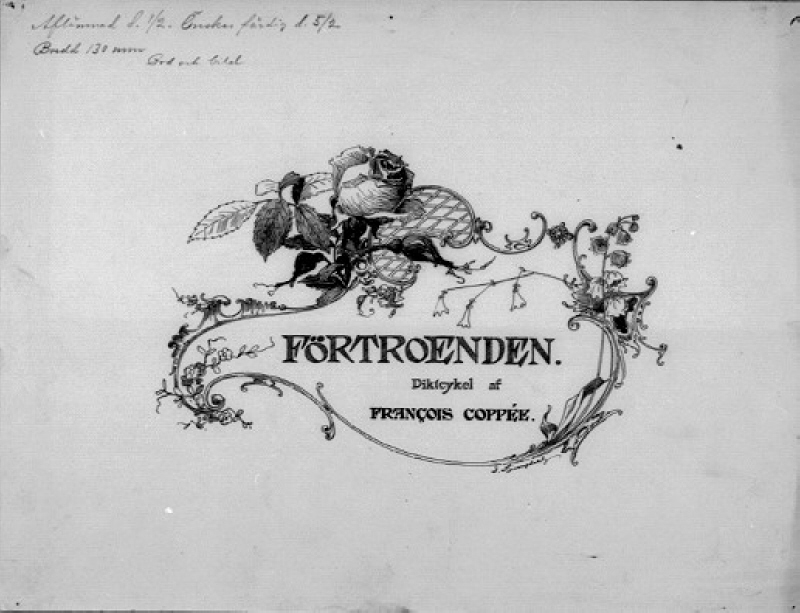 Illustration till Ord & Bild 1894, sidan 58. "Förtroenden", diktcykel av Francois Coppée