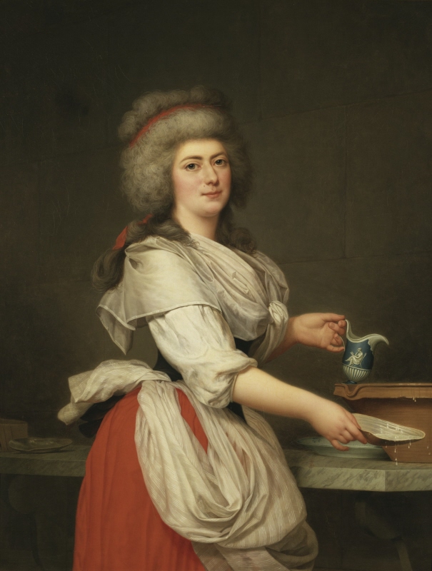 Adélaïde Auguié som mejerska i den kungliga mjölkkammaren vid Trianon