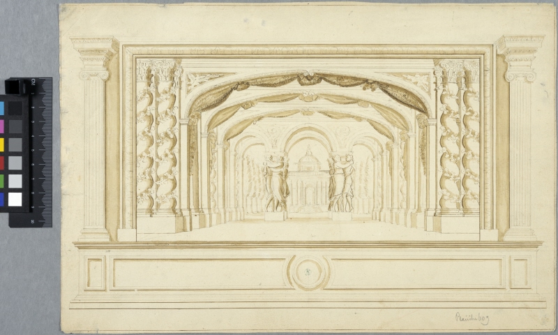 Stage Decoration with an Assembly Hall and Solomonic Columns
