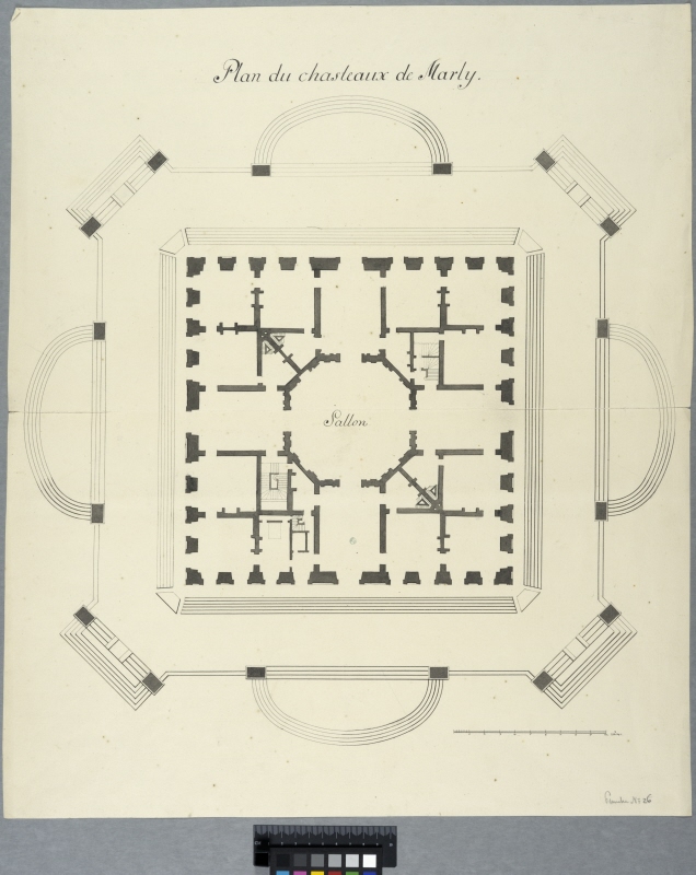 Château de Marly. Plan of the Royal pavilion