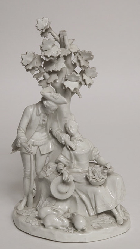 Figurine Group, Hunter and Lady