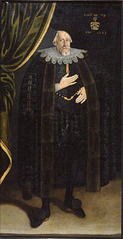 Claes Bielke of Åkerö (1544-1623), baron, councillor, married to 1. Elin Fleming, 2. Elsa Bielke