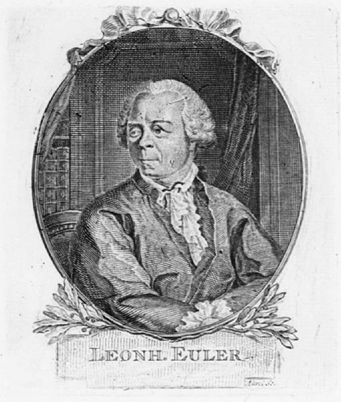Porträtt av schweiziske matematikern Leonhard Euler