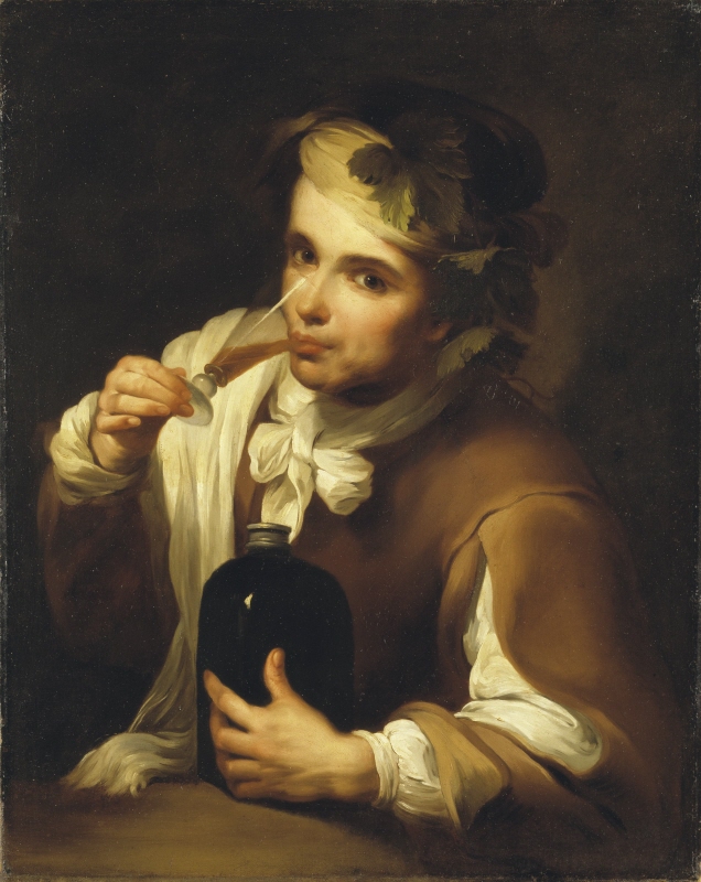 Young Man drinking Wine