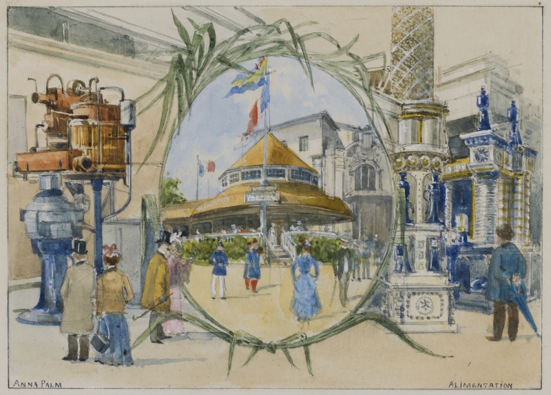 Mejeribyggnaden i Sveriges paviljong på Världsutställningen i Paris 1900