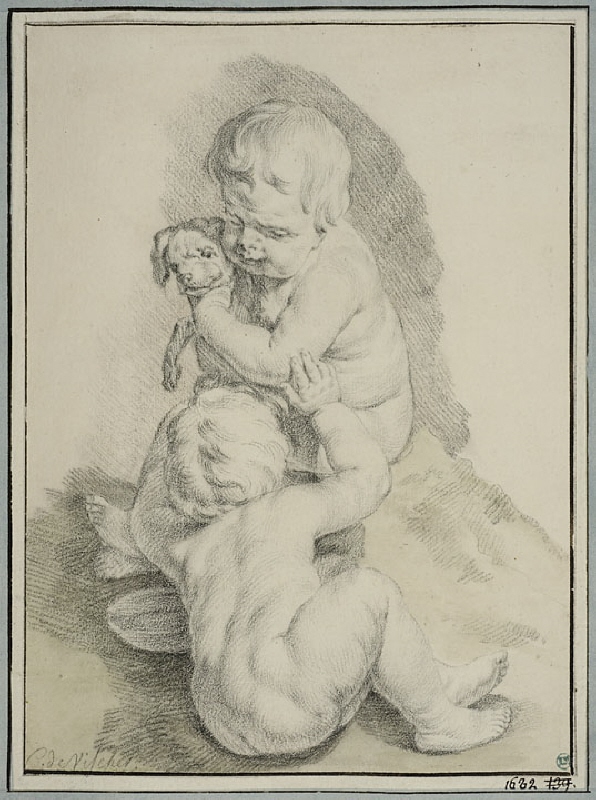 Putti Playing with a Puppy