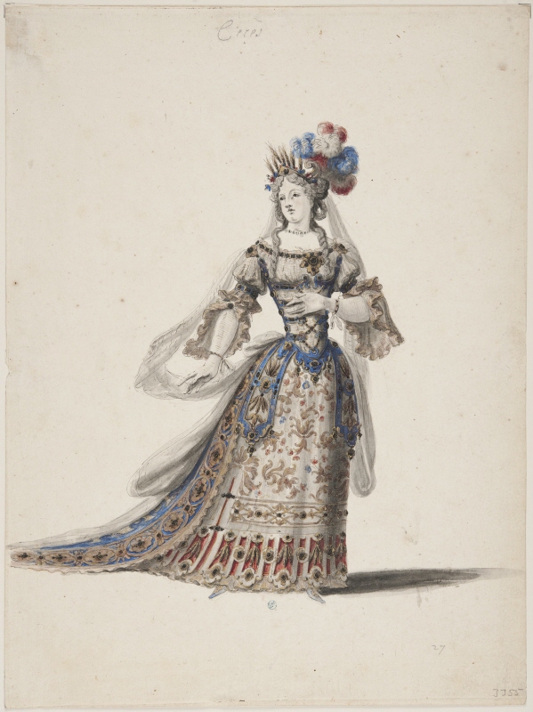 Costume proposal for Ceres from the opera Proserpine