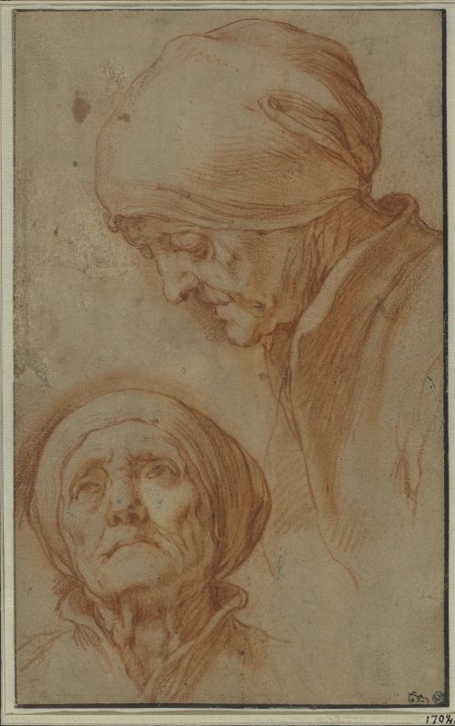 Two Studies of an Old Woman´s Head