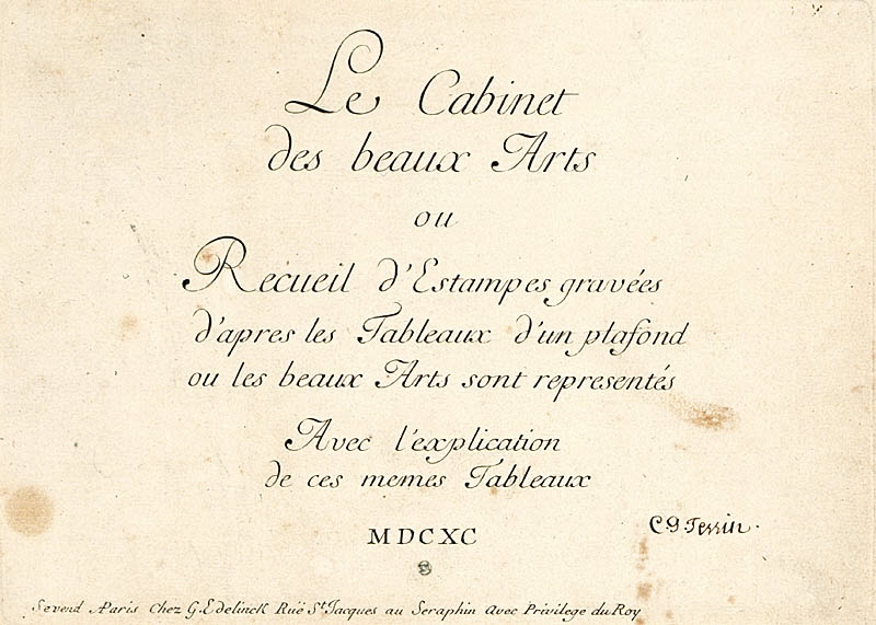 Le Cabinet des beaux Arts. titelsida, endast text