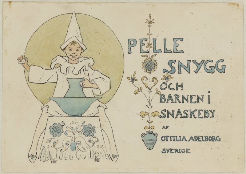 Illustration till Pelle Snygg och barnen i Snaskeby
