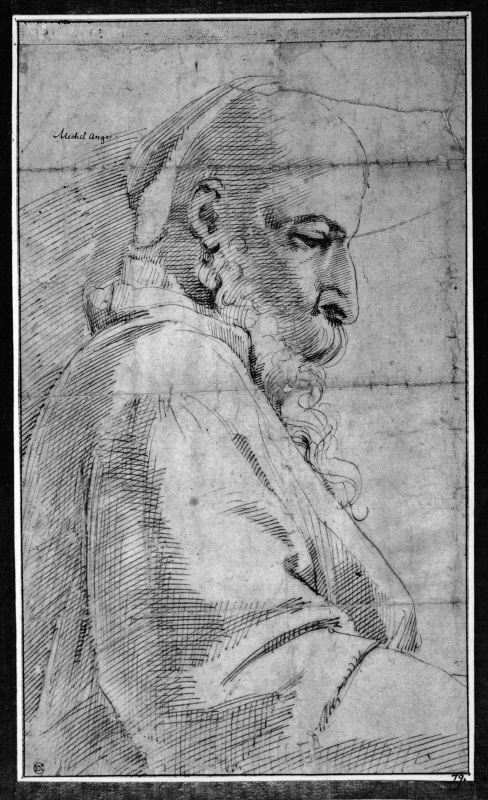 Study of old man in profile