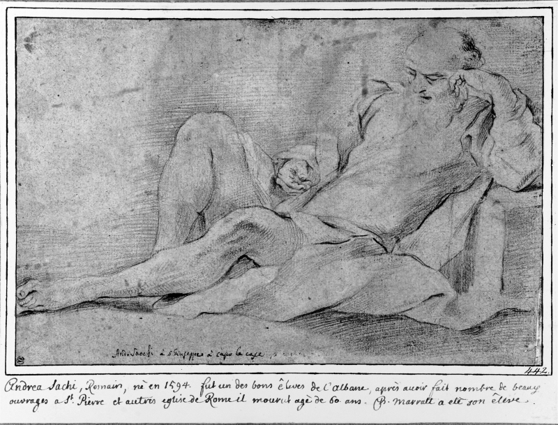 Study of an old man, sitting