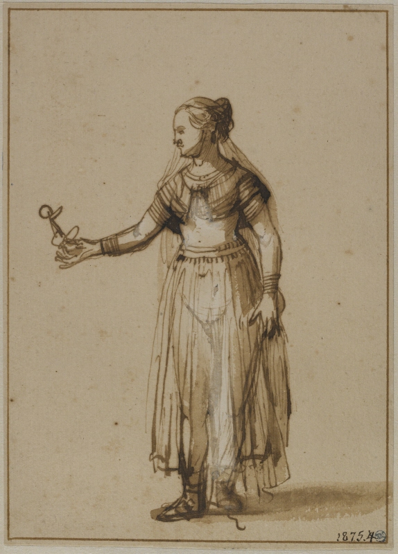 Woman Wearing Indian (?) dress