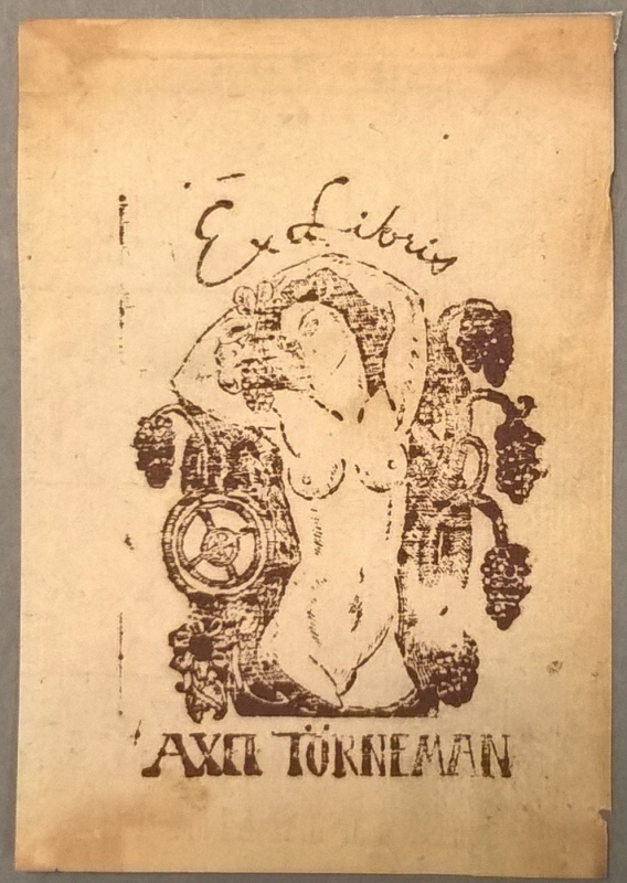 Exlibris (naken kvinna med druvklasar)
