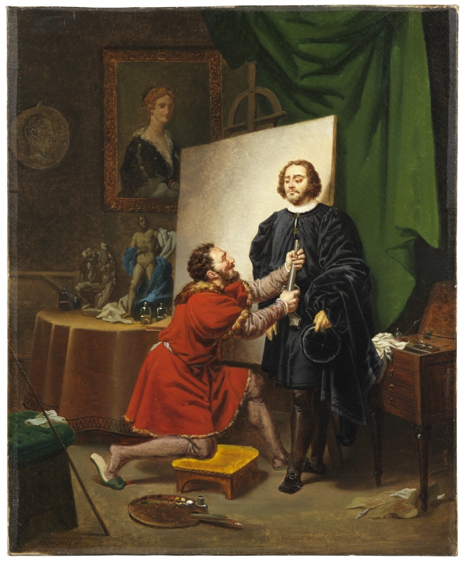 Pietro Aretino in the Studio of Tintoretto