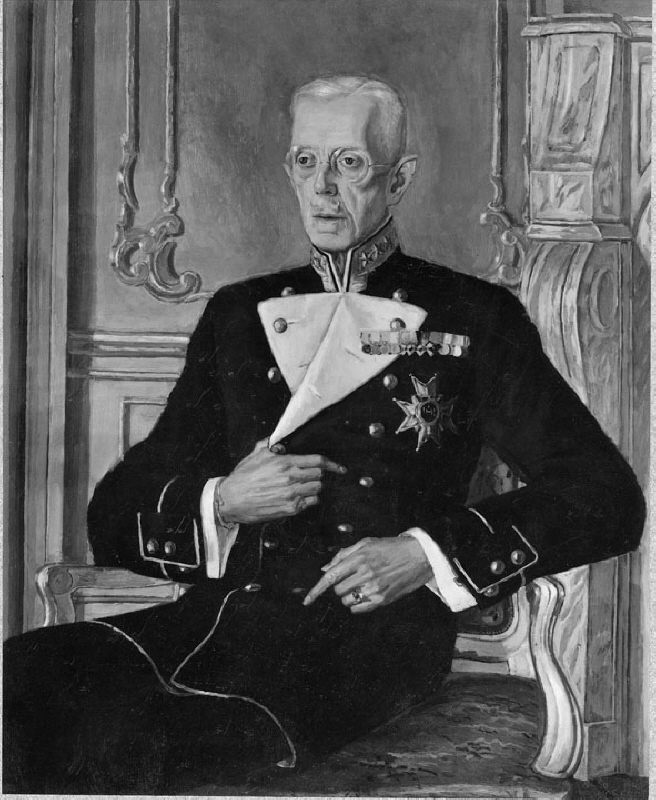 Gustav V (1858-1950), kung av Sverige, gift med Viktoria av Baden