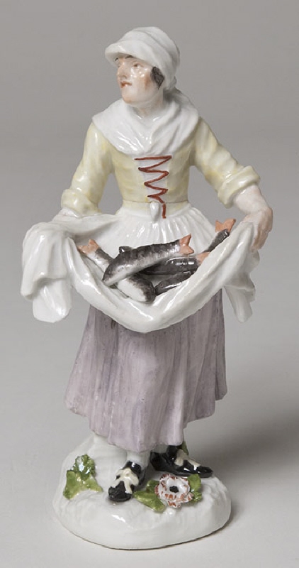 Figurin, kvinna med fisk, "Fiskmånglerska"