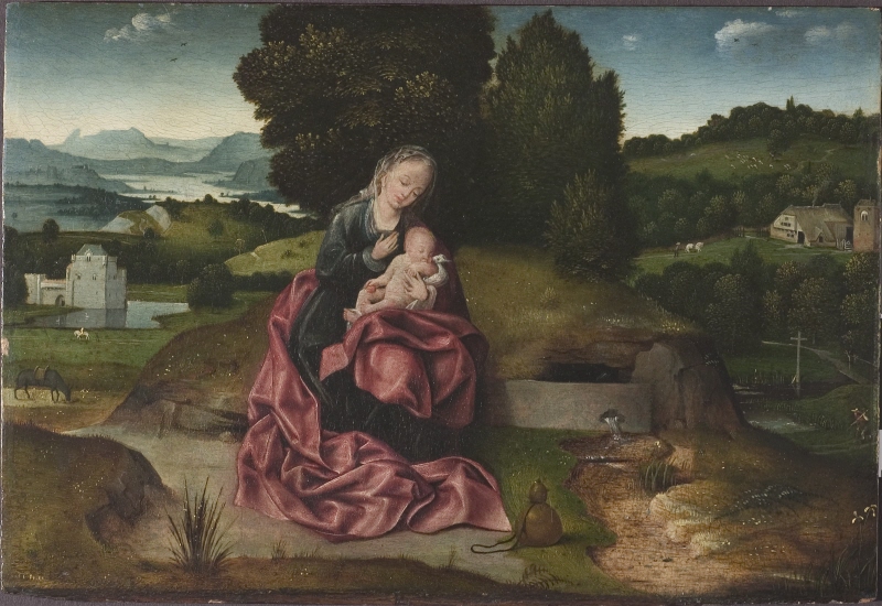 Virgin and Child Resting during the Flight into Egypt