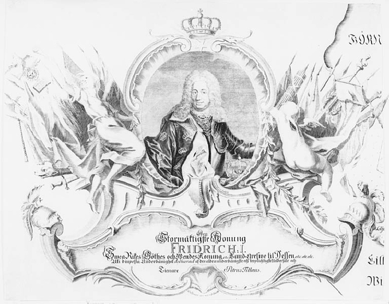 Porträtt av Fredrik I, 1676-1751, kung av Sverige