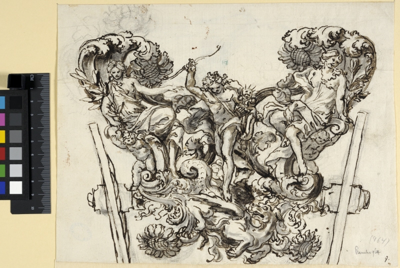 Rear Frame of a Couch with Apollo Slaying Python