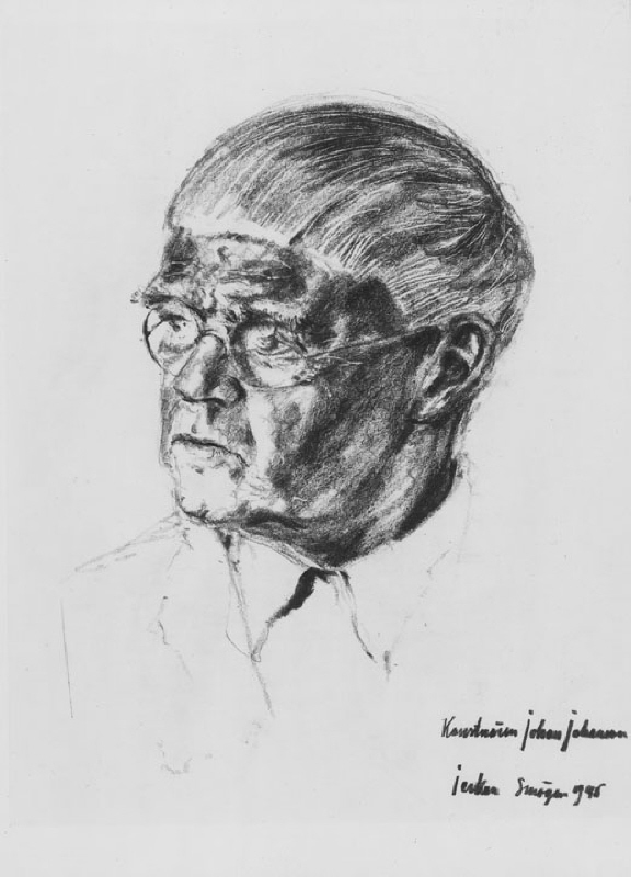 Johan Johansson (1879-1951), artist, graphic artist, married to 1. Amanda Elise Rehse, 2. Gerda Engela Maria Rydberg