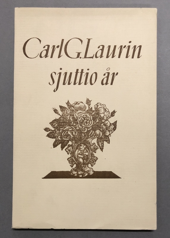 Bok. Carl G. Laurin 70 år