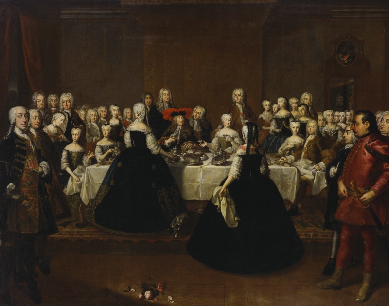 Banquet (En Grand Couvert) at the Court in Vienna, 1736